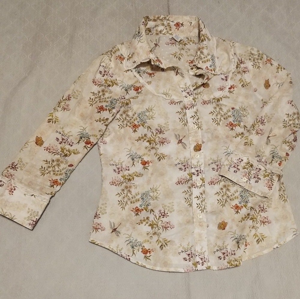 Anthropologie Odile Western Style Button Down